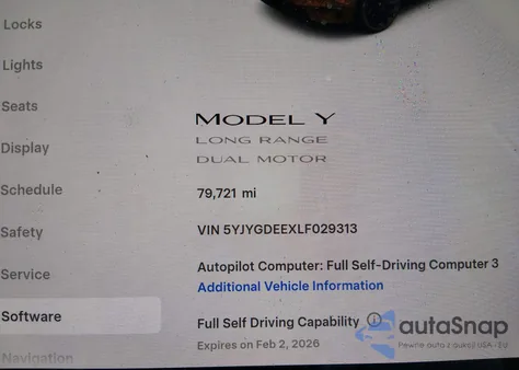 2020 Tesla Model Y Long Range Dual Motor All-Wheel Drive из США, поврежденный, VIN 5YJYGDEEXLF029313